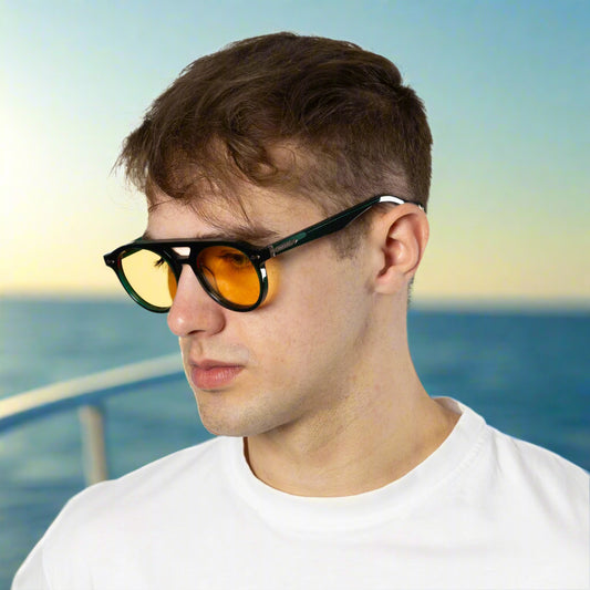 City - Black Frame Yellow Tint