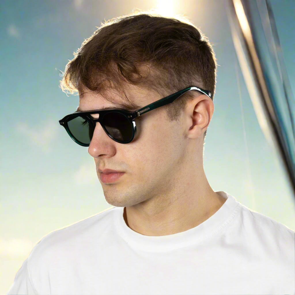 City - Green Translucent Frame Green Lens