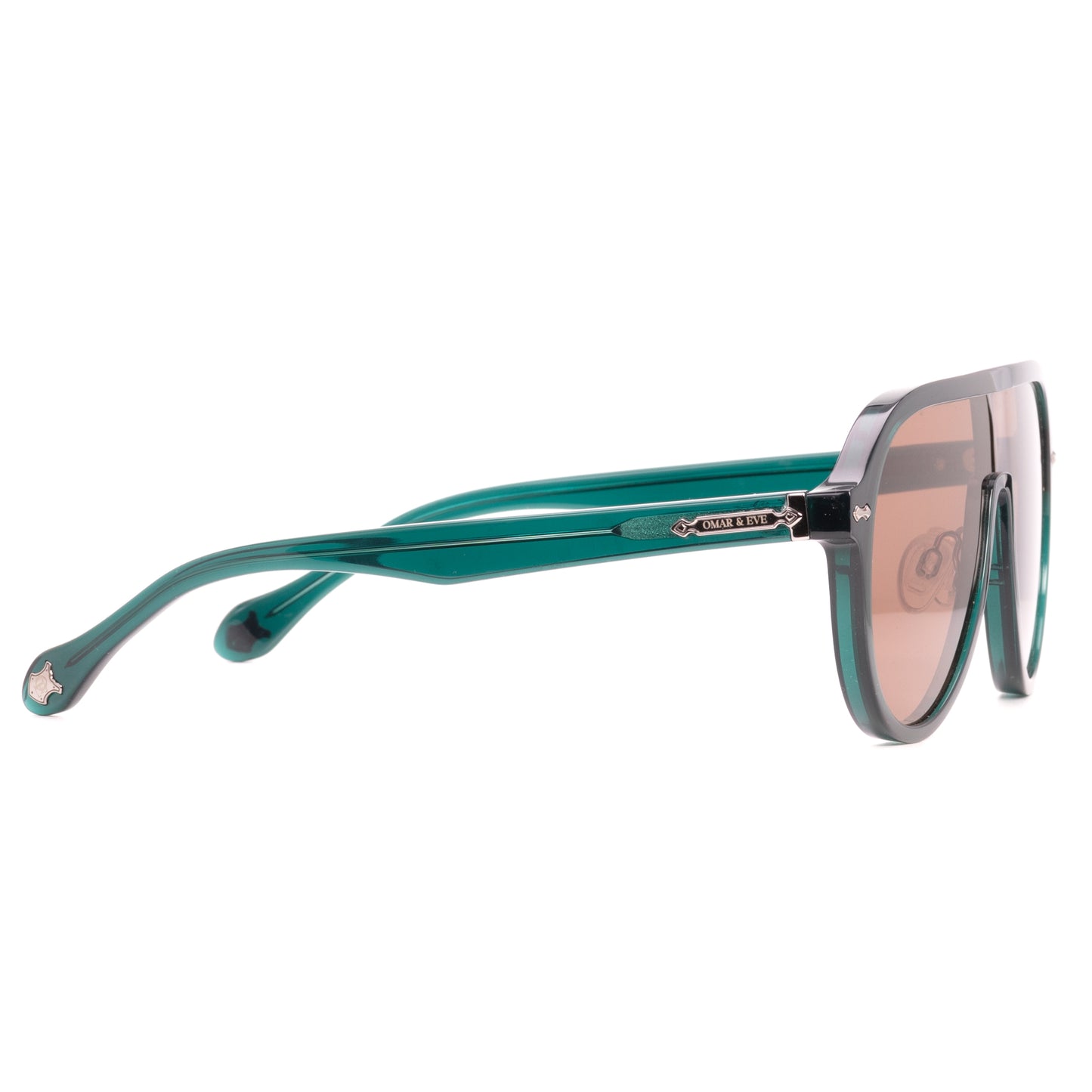 Paignton - Green Translucent Frame Brown Lens