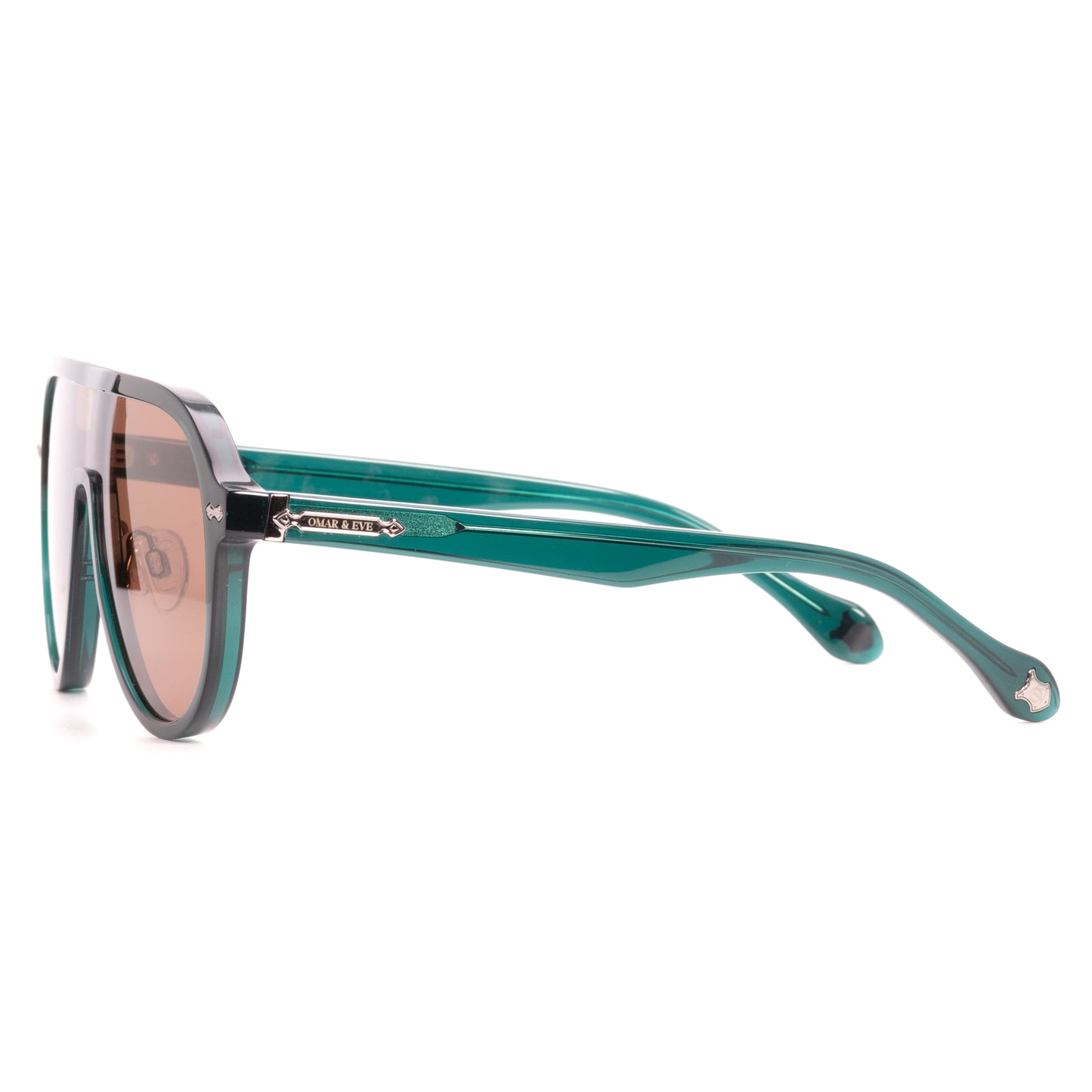 Paignton - Green Translucent Frame Brown Lens