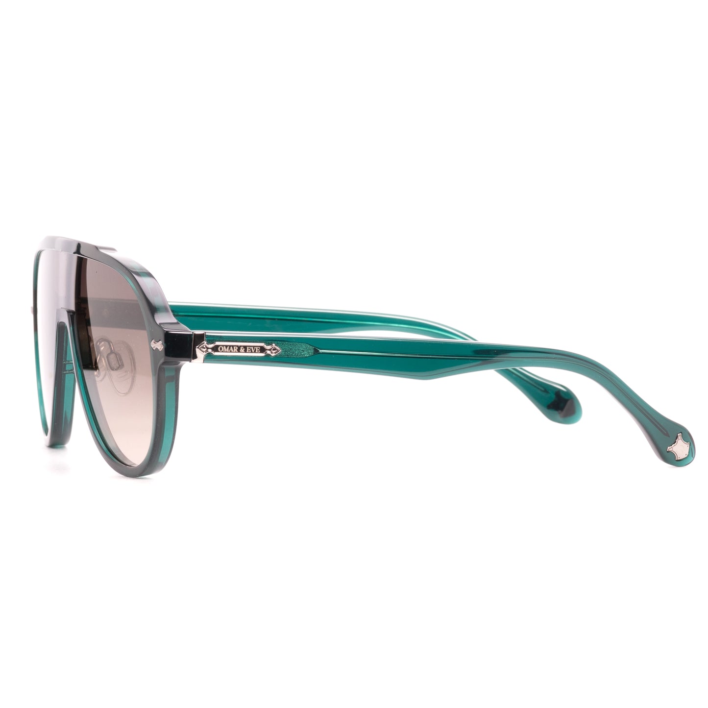 Ashbourne - Green Transparent Frame Brown Gradient Lens