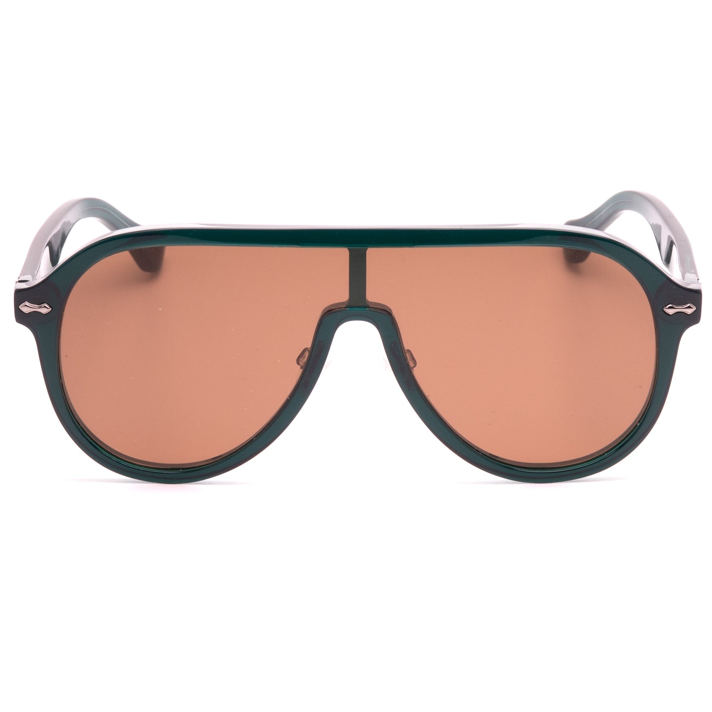 Paignton - Green Translucent Frame Brown Lens