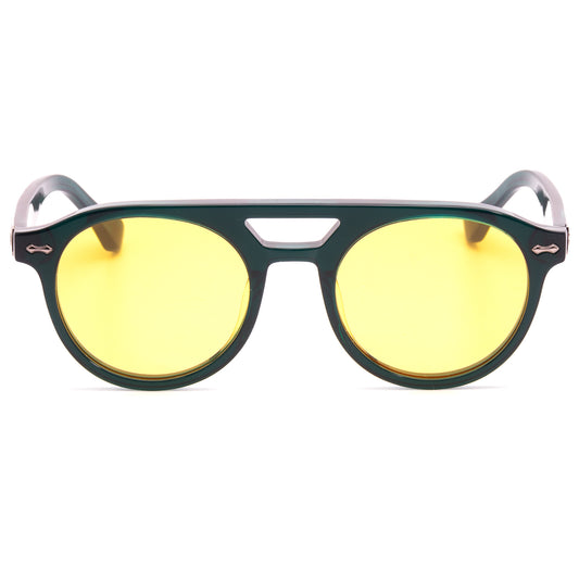 City - Green Translucent Frame Yellow Lens