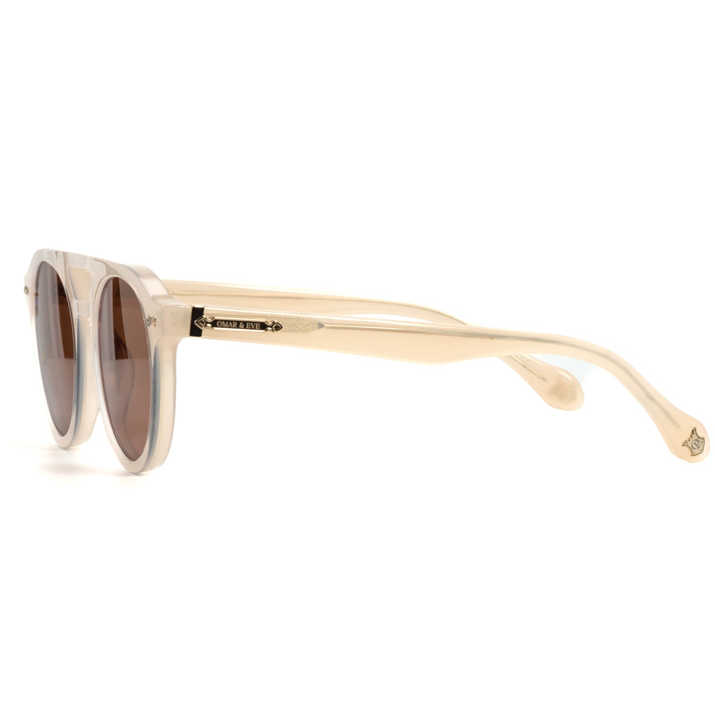 City - Ivory Frame Brown Lens