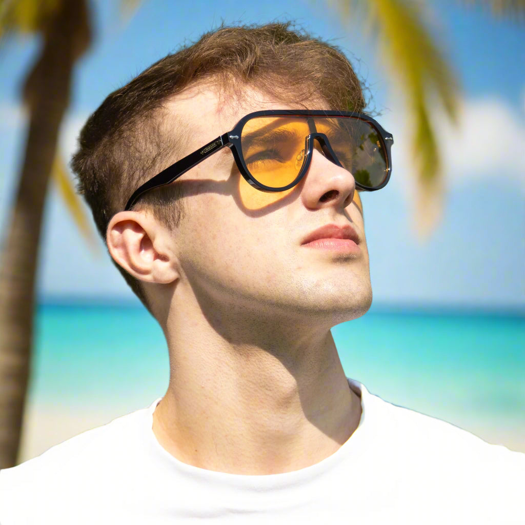 Paignton - Black Frame Yellow Lens