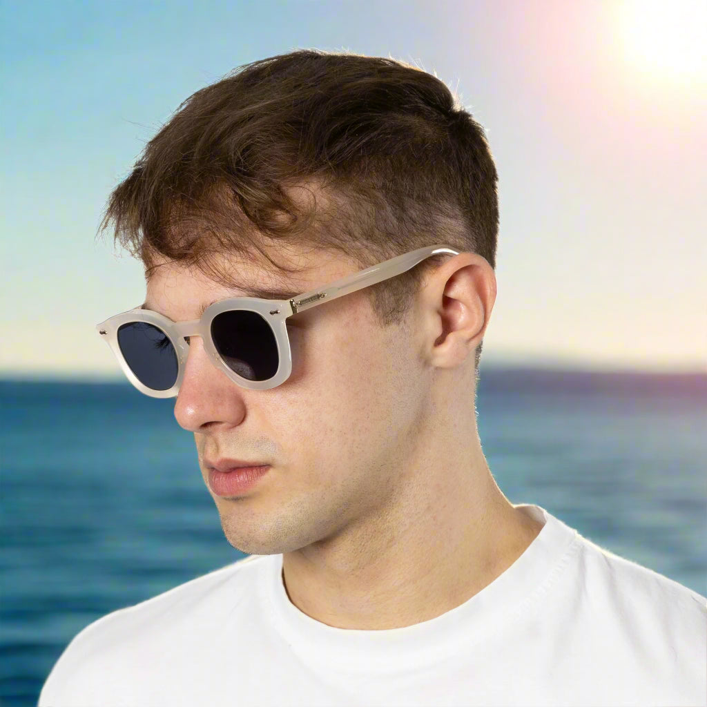 Shenstone - Ivory Frame Blue Lens