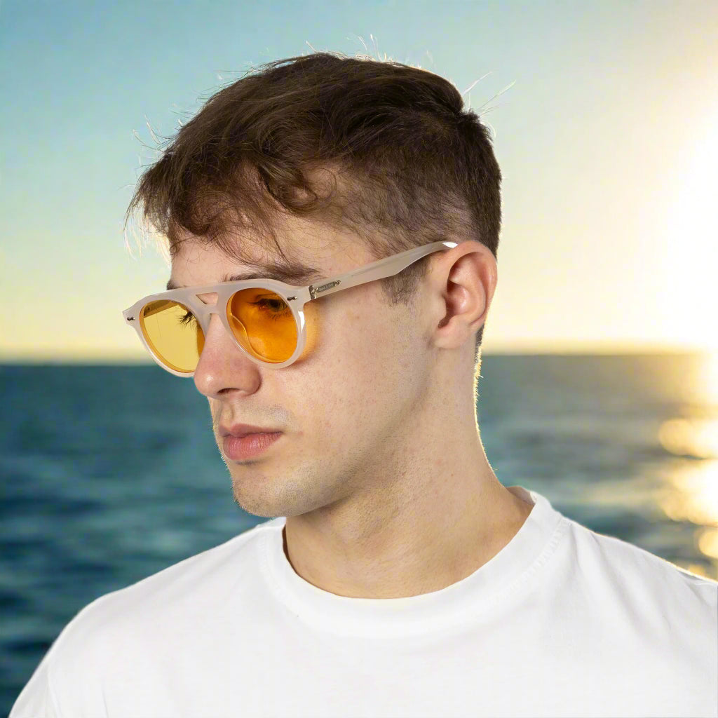 City - Ivory Frame Yellow Lens