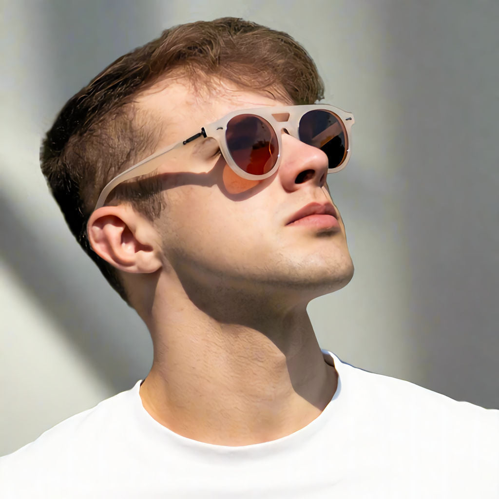 City - Ivory Frame Brown Lens